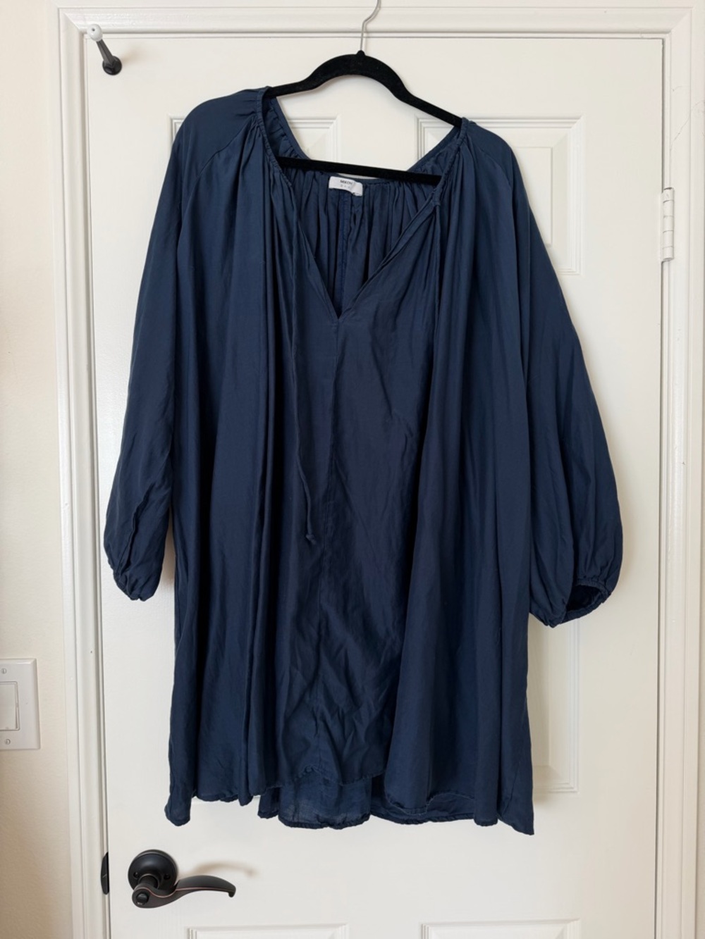 Mikoh Navy Long-Sleeve Peasant Dress